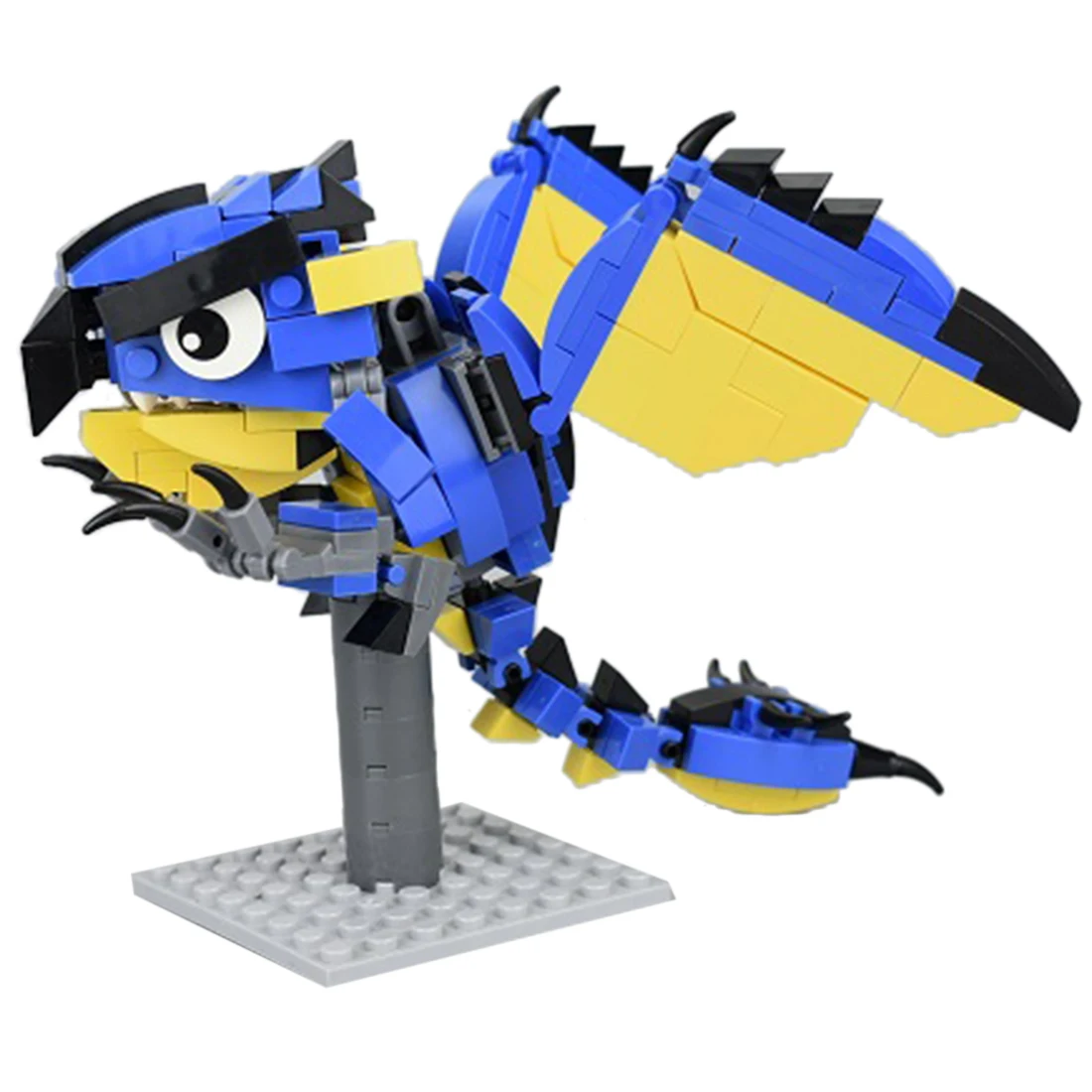 

266Pcs STEM MOC Q Fiery Dragon Model Small Particle Building Blocks Educational Toy Set- Blue