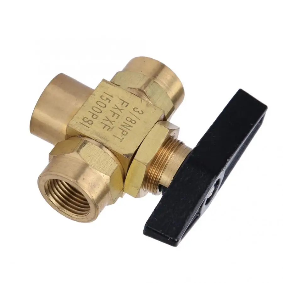 Высокого давления 1500psi 3 Way мама NPT 1/" 1/8" 3/" латунный шаровой клапан