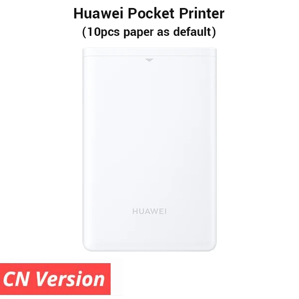 CN Version Huawei фото Карманный принтер мини AR портативный фотопринтер DIY для смартфонов Xiaomi huawei Bluetooth 4,1 300 точек/дюйм принтер 500 мАч - Цвет: CN Version