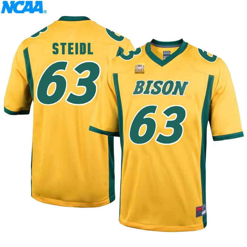 Новое поступление высокое качество NDSU Smith#6 Steidl#63 футболка колледжа Ограниченная серия Спортивная футболка S-XXXL - Цвет: 5