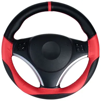 

Car Styling DIY Steering Wheel Covers Extremely Soft Leather Braid on Steering-wheel Car Needle Thread 38cm Interior Accessories