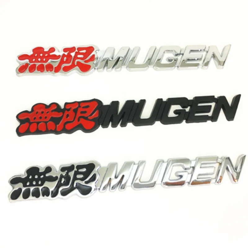 

New Mugen 3D Metal Car Stickers Badge Emblem Decals Logo For Auto Car Fender Side Wing Rear Bumper Trunk Car Styling Accessories