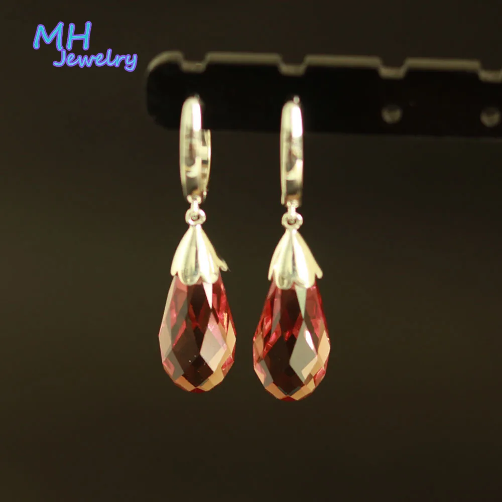 

MH New Color Change diaspore zultanite Long water droplets earrings gemstone jewelry 925 sterling silver for women lady wedding