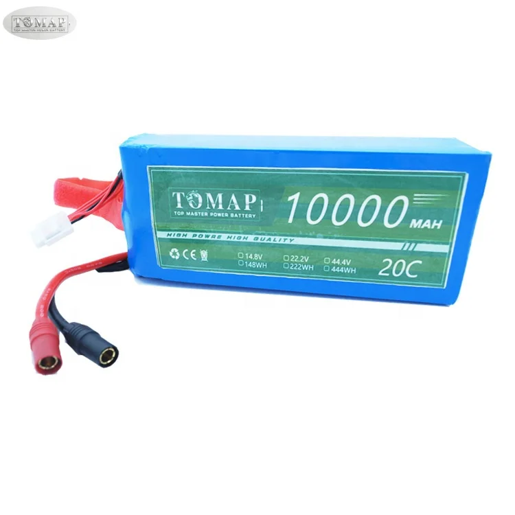 Oem Перезаряжаемые 4S Lipo 10Ah Батарея пакет 20C 40C 25C 6S 10000 мА/ч Xt90 для Бла (беспилотный