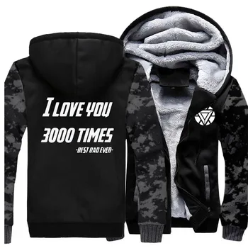 

Movie Series Printing The Avengers 4 Hoodies Men I Love You 3000 Iron Man Coats 2019 Winter New Arrival Stylish Sportswear Top