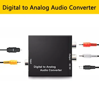 

Digita to Analog Audio Converter Adapter Toslink SPDIF Coaxial in RCA L/R 3.5mm jack out DAC Spdif Stereo Amplifier