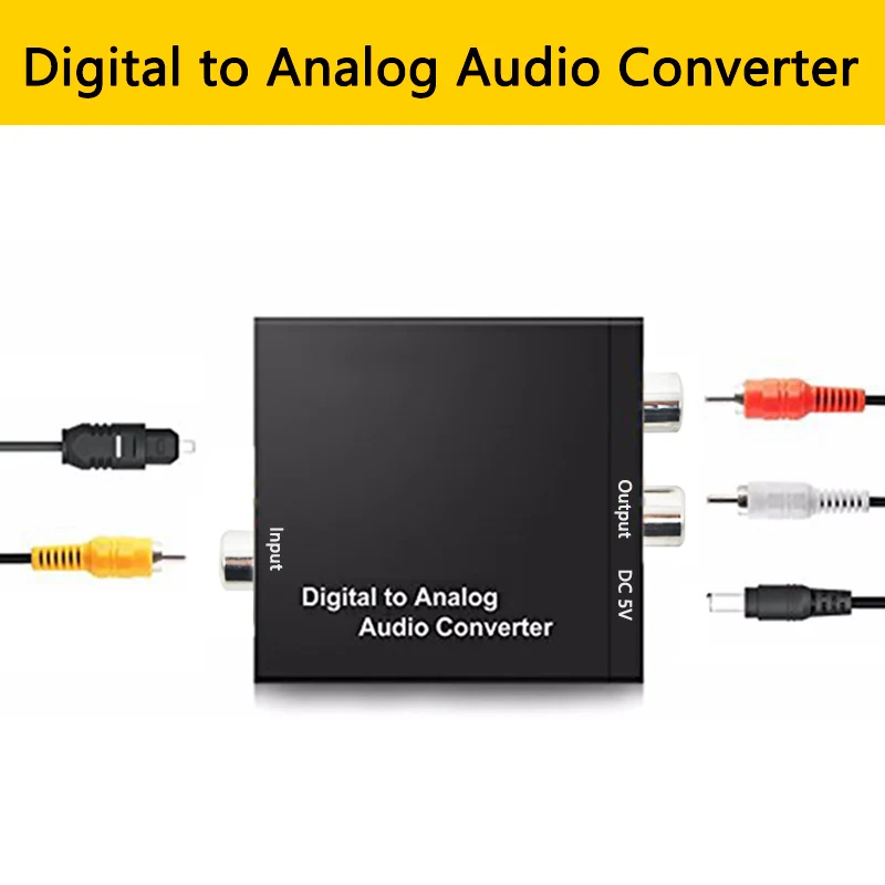 

Digital Optical Toslink Coaxial to Analog (L/R) Audio Converter Decoder 1 Toslink/SPDIF 1 Coaxial in 1 L/R 1 3.5mm jack out