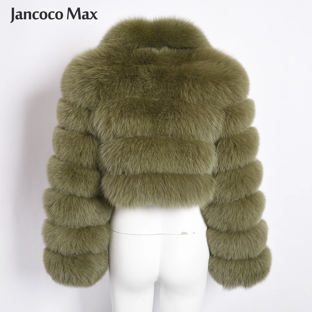 Jancoco Max, Новое поступление, куртки из натурального меха, женская мода, Лисий мех, короткие пальто, зимнее пальто, женская меховая верхняя одежда S7636