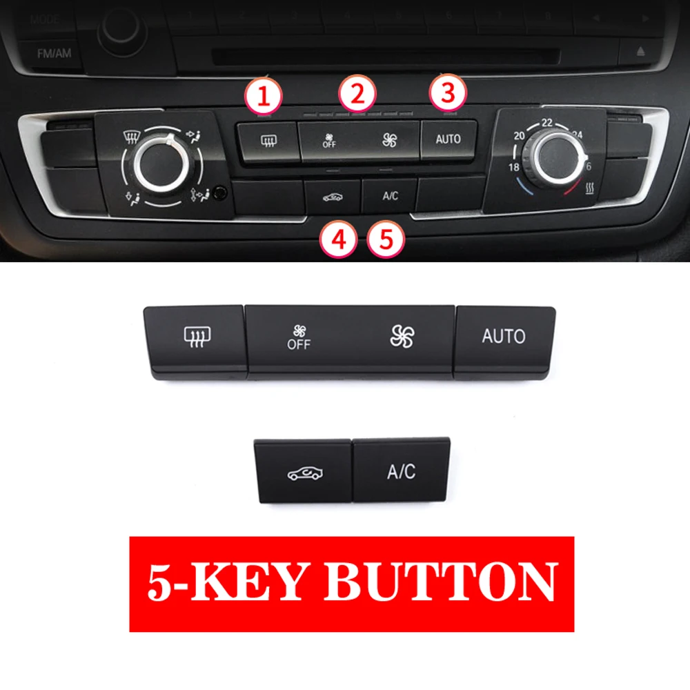 ABS Car Air Conditioner CD Digital Control Key Button Cover Trim Sticker For BMW F30 F80 F31 F32 F33 F35 2013-18 1/2/3/4 series