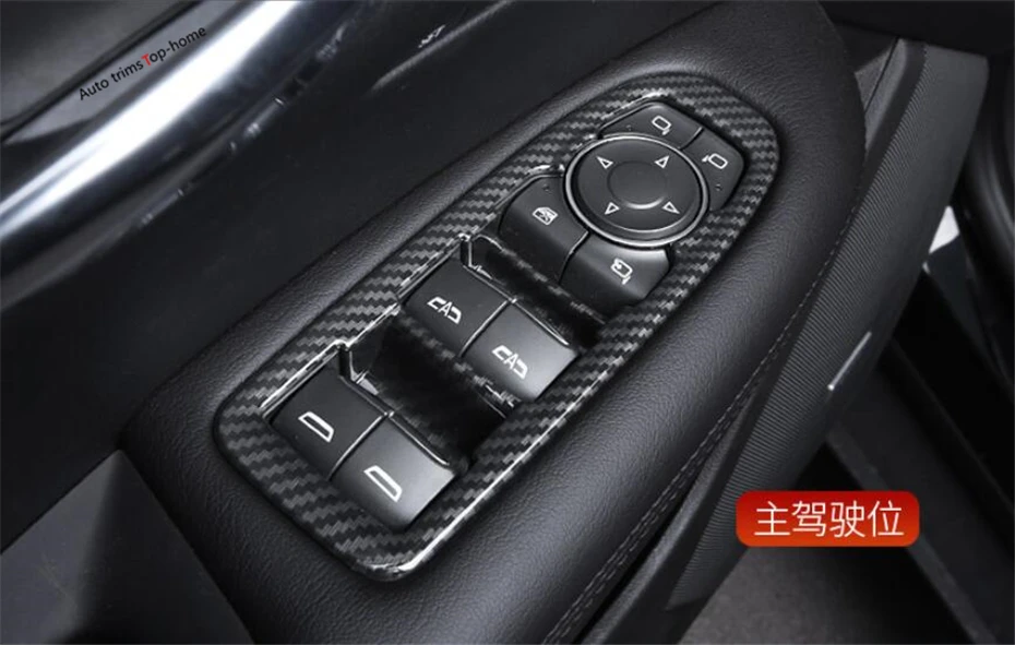 Yimaautotrim внутренняя Автомобильная дверная ручка панель объемный стеклоподъемник декоративная накладка подходит для Cadillac XT5-/ABS