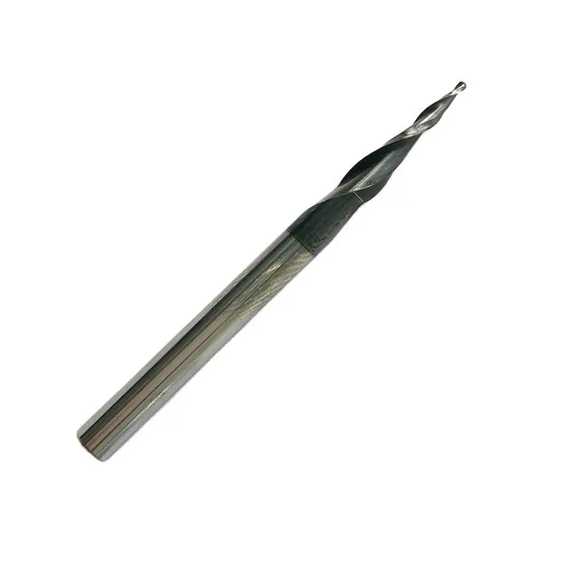 1pc HRC55 R0.5*D4*15*50L*2F Tungsten Solid Carbide Coated Tapered Ball Nose End Mills Taper And Cone Endmills | Инструменты