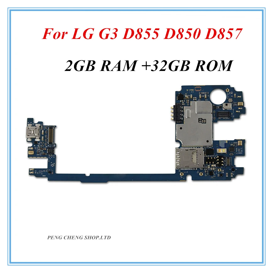 

Europe Version 32GB~Unlocked Original Chips Logic Board For LG G3 D855 Motherboard