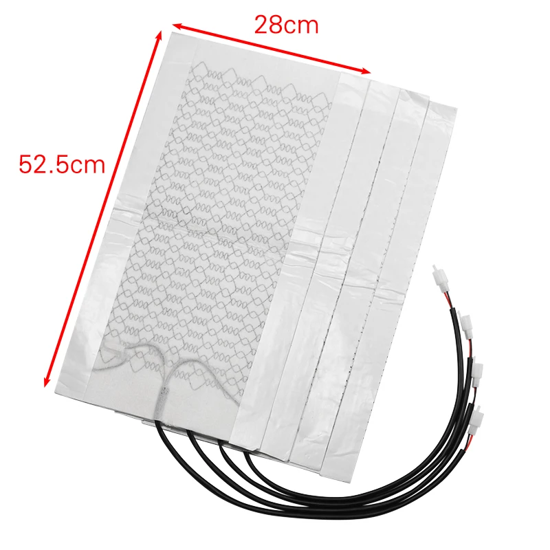 4pcs 6 Level 12V Carbon Fiber Universal Car Heated Heating Heater Seat Pads Winter Warmer Seat Covers Heated Seat Cushion