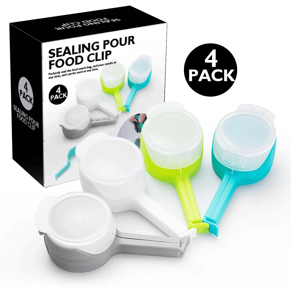 4pcs Sealing Clips Bag Sealer Chip Clip Food Snack Packing Sealing Clip Clamp