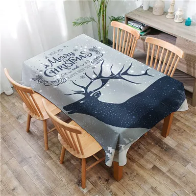 11 Factory direct new Christmas polyester printed fabric household decorative cloth tablecloth - Цвет: 11