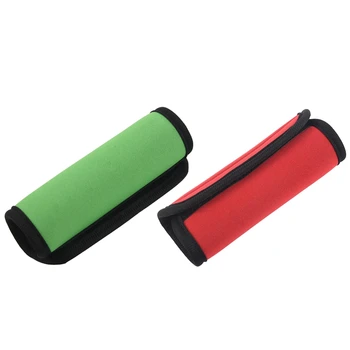 

2Pcs Travelling Luggage Suitcase Handle Comfort Wraps Identifier Tags Green & Red