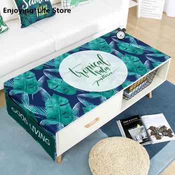 

Nordic Green Leaf Dining Table Cloth Rectangular Table Cloth For Party Wedding Cotton Linen Table Cover Modern Leaf Table Runner