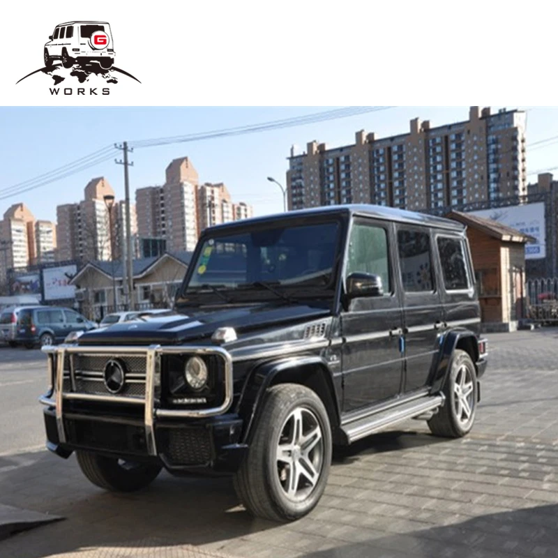 G класс W463 черная и щетка хромированная барная стойка bull для W463 G63 G65 Решетка переднего бампера Передняя защитная защита 1990-2018y