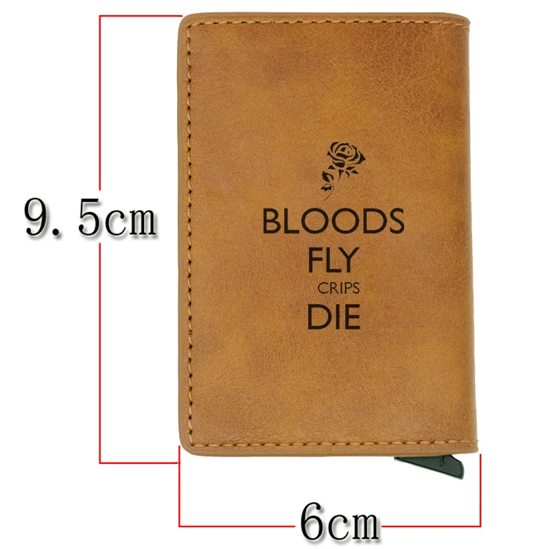 Модный Ретро кошелек Rose Bloods Fly Crips Die Дизайн Rfid классический мужской женский кожаный кошелек для кредитных карт короткий кошелек со скелетом