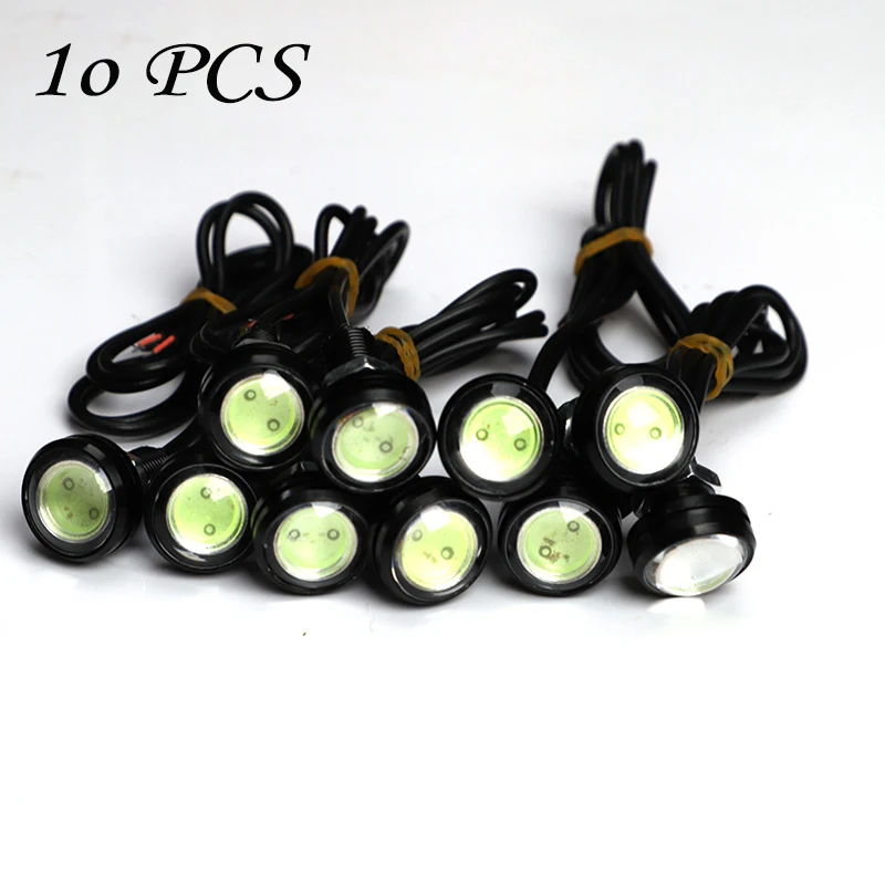 

10PCS / Pack 23MM 12V Car Eagle Eye DRL Led Daytime Running Lights LED Backup Reversing Parking Signal Automobiles Lamps