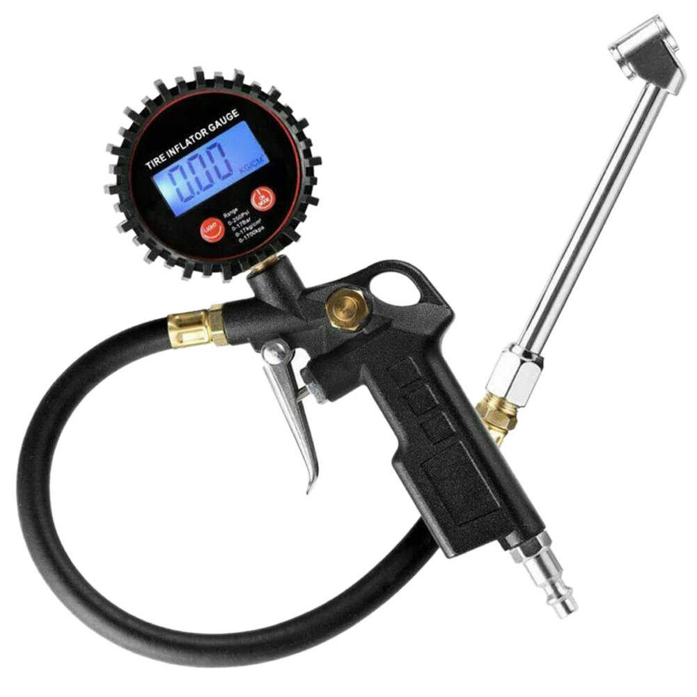 200PSI шиномонтажный насос для наружного велосипеда цифровой дисплей универсальный автобус подсветка манометр грузовик, автомобиль, мотоцикл lcd аксессуары