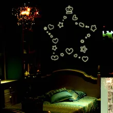 Стиль креативный стикер на стену s флуоресцентная наклейка s Мода Искусство светящиеся наклейки детская спальня декоративная наклейка Y0006