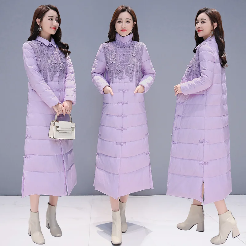 

2018 Winter New Style Democratic Family-Style Retro Long Sleeve New Style High Collar Solid Color Fashion Slim Fit WOMEN'S Cotto