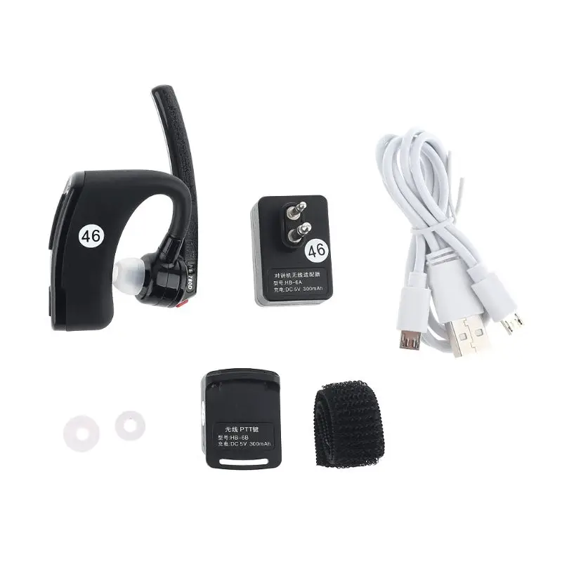 

Walkie Talkie Bluetooth PTT Earpiece Wireless Headset Mic Adapter for UV-82