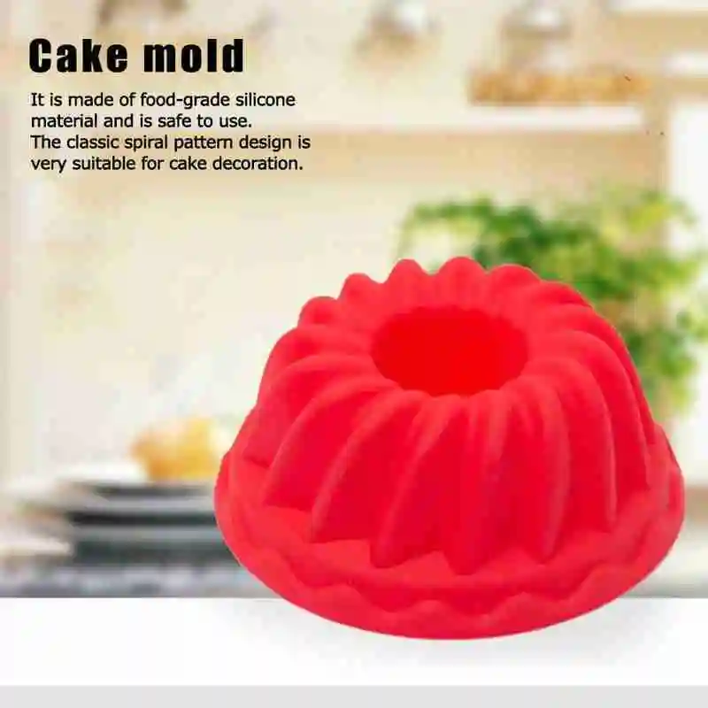 

5/10PCS 3D Swirl Shape Cake Mould For Bakery Kitchen Baking Silicone Form Tools Butter Cake Mould Baking Dish Bakeware Mold
