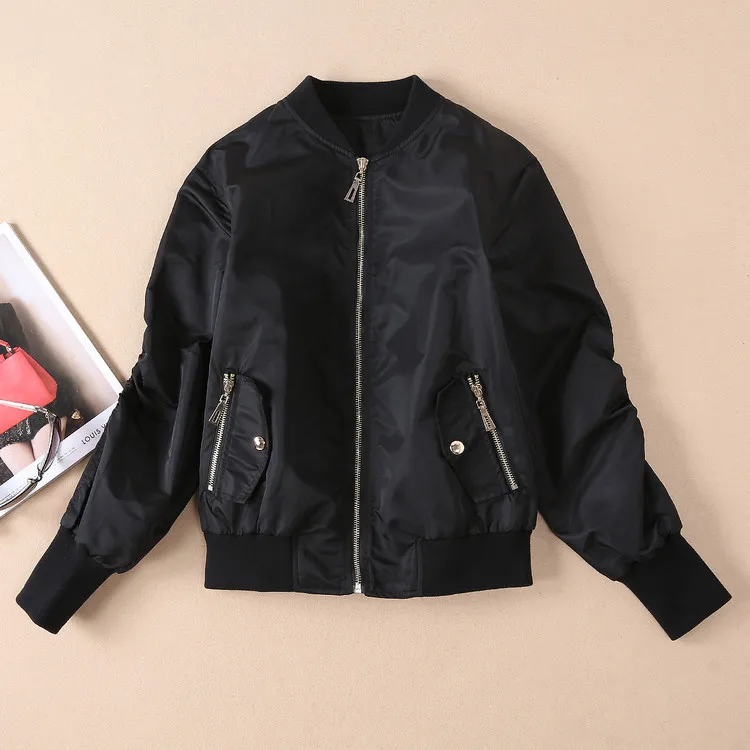 

Jiang Thin Film Celebrity Style 2018 Autumn & Winter New Style Army Green Pilots Jacket Thick Short Coat Women's Baseball Unifor