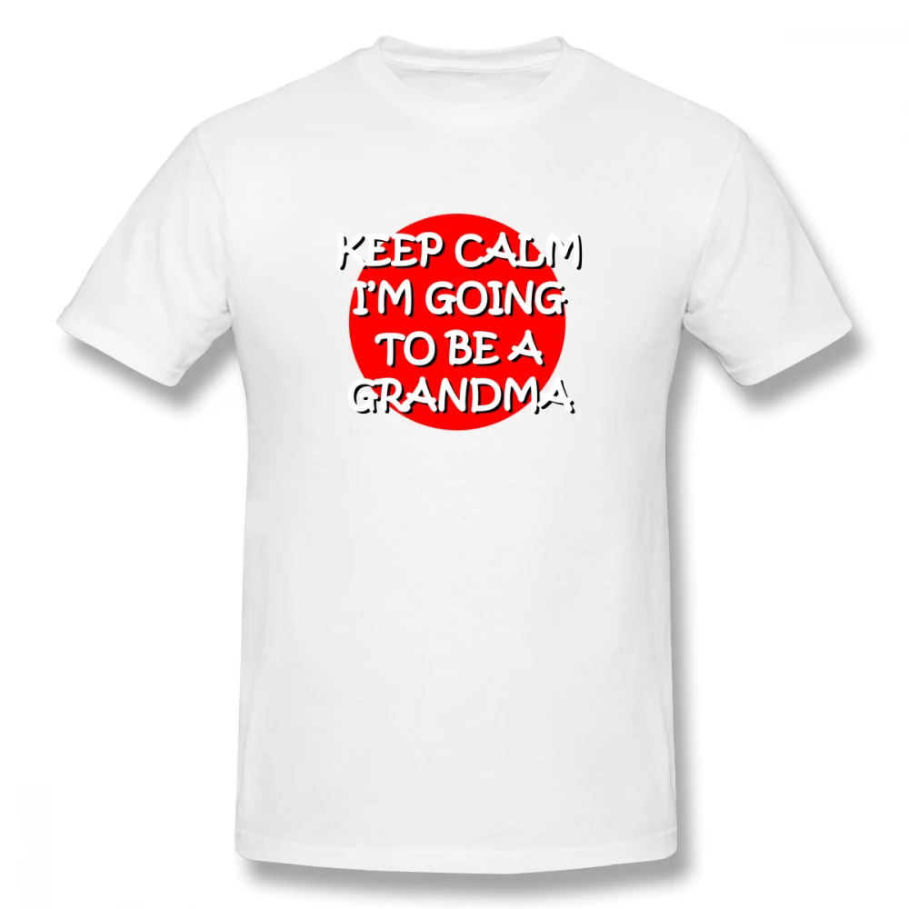 

Summer Men's Basic Short Sleeve T-Shirt Casual Cotton Keep Calm I'm Going To Be A Grandma printing t shirt men tee shirt