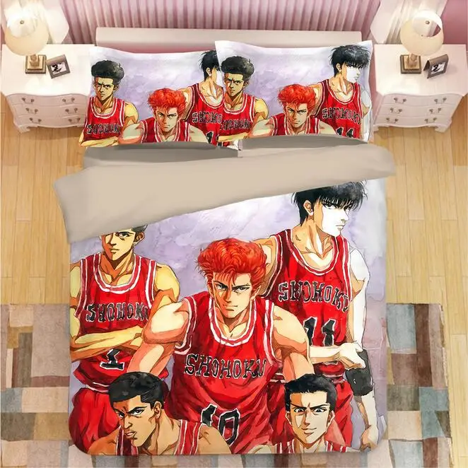 Японское аниме SLAM Данк баскетбольное постельное белье двойной полный двуспальная очень большая двуспальная один двойной размер пододеяльник набор для мальчиков номер подростка