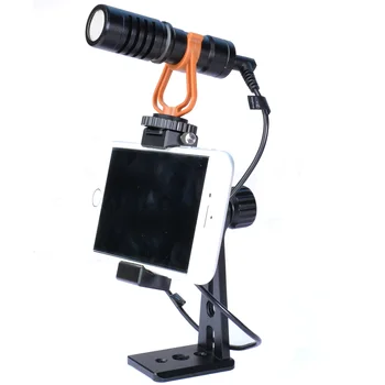 

Riqiorod Shotgun Microphone and Phone Tripod/Monopod Pole Holder Kit for Vlog, Youtube, Streaming, Live Video Shots, Compatible