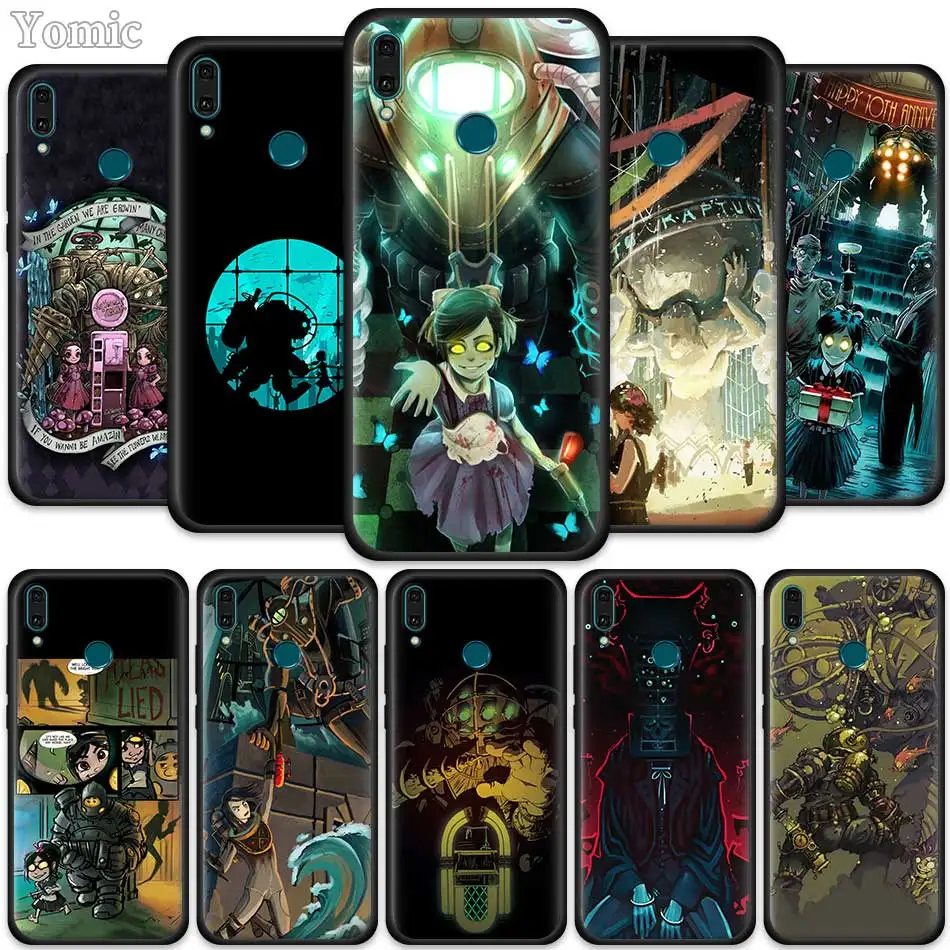 Bioshock игры черный чехол для huawei Honor Y9 Y7 Y6 Y5 2019 9X8X10 Lite силиконовый чехол P20 P30 Pro мягкий чехол для телефона