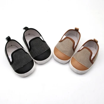 

Newborn Baby Boy Shoes First Walkers Spring Autumn Baby Boy Soft Sole Shoes Infant Canvas Crib Shoes 0-18 Months
