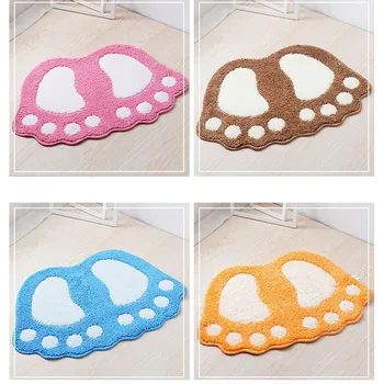 

Hot Selling Footprint Floor Carpet For Bathroom Mat Anti-skid Mats Super Absorbent Bath Mat For Bath Room,Mat In The Toilet