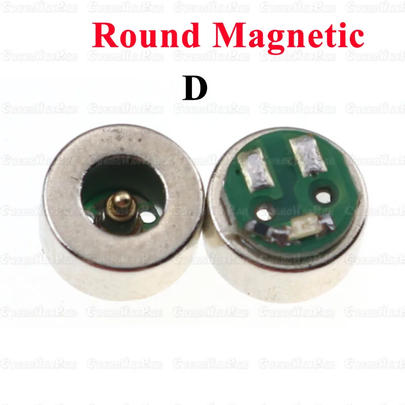 Round Magnetic Fast Charging Adapter Plug - Type C, Micro USB, 8-Pin