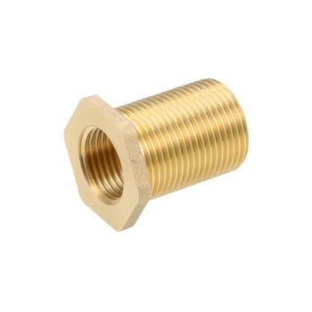 

uxcell 1Pcs Brass Threaded Pipe Fitting G3/4 Male x G1/2 Female Hex Bushing Adapter 39mm Length for Home Garden DIY