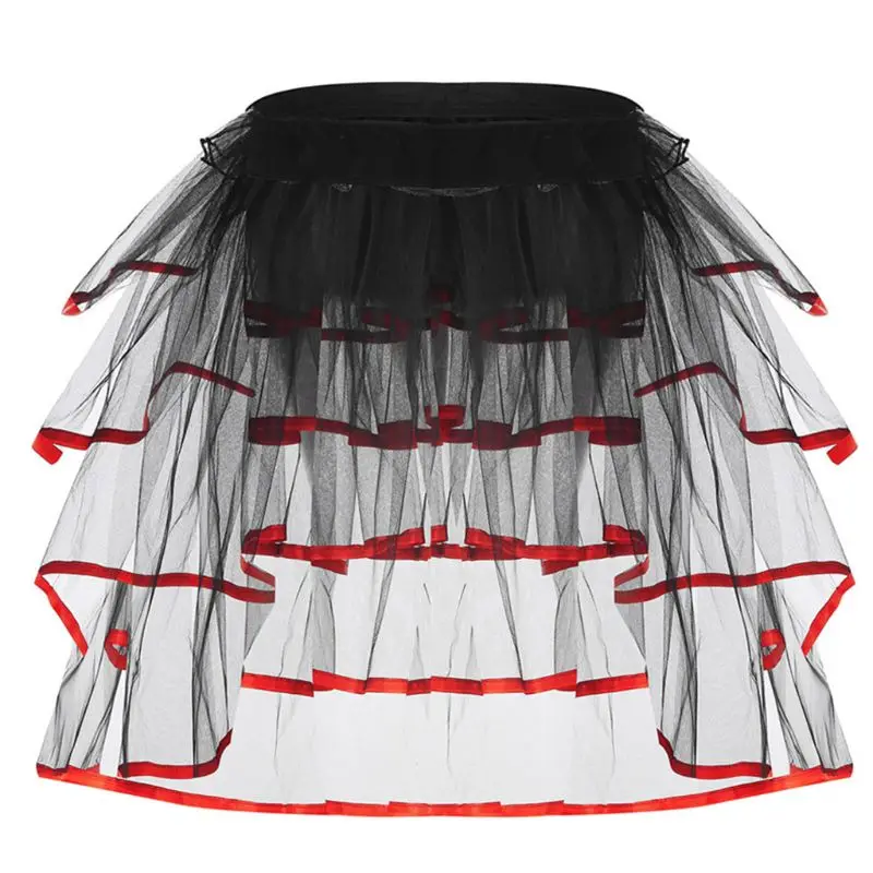 Женская балетная танцевальная фатиновая юбка-пачка контрастного цвета с атласной отделкой, многослойные вечерние юбки с оборками, нижнее белье