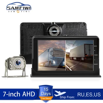 

AHD 7 inch Truck monitor for Cars Vehicle Monitor Driving Recorder Dual Lens Front/Rear HD Night Vision Reverse Camera