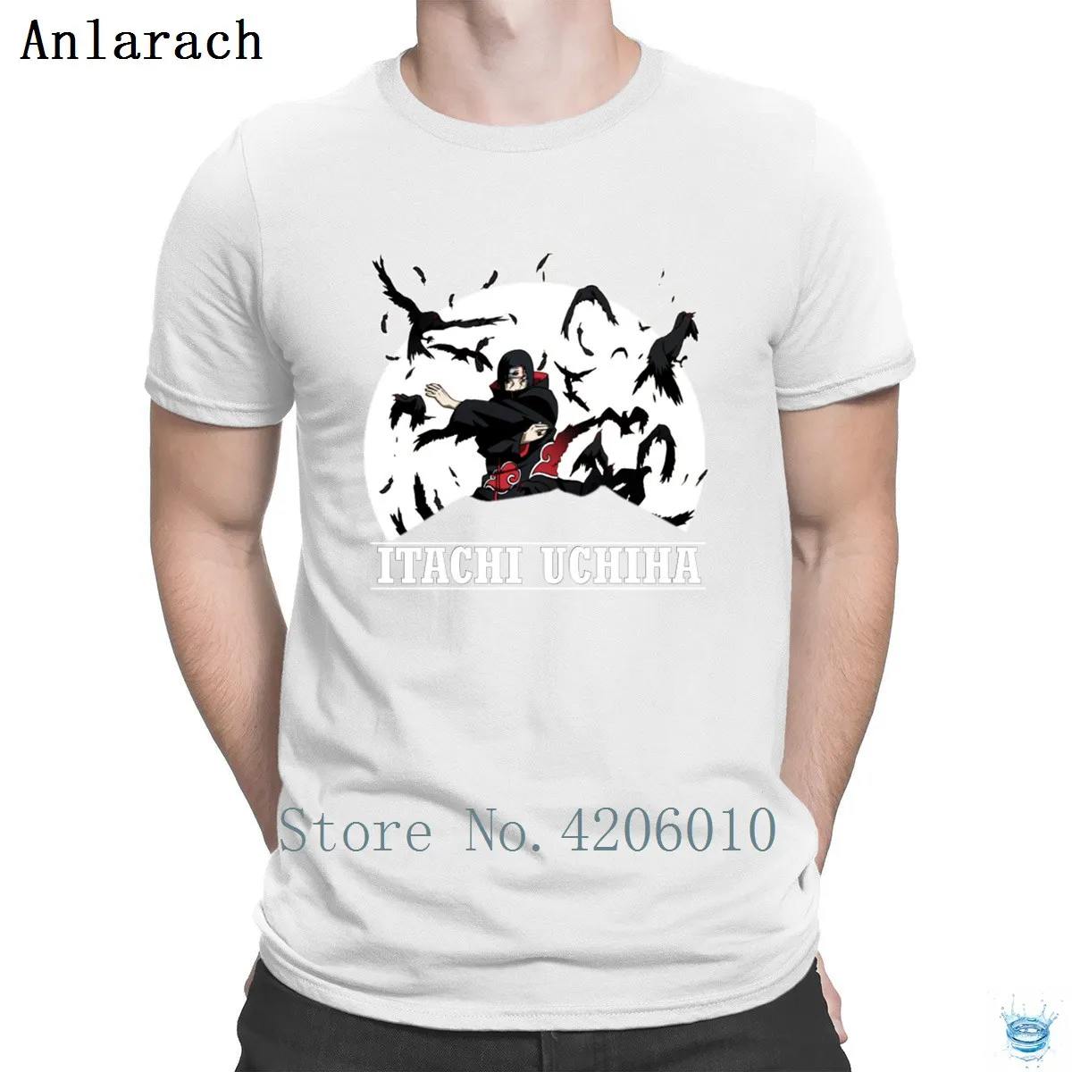 Itachi Fly In The футболки с Луной облегающая весенняя одежда для фитнеса с надписью Мужская футболка с круглым вырезом дышащая с интересным принтом