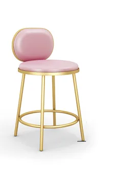 

Modern Bar Chair Back Counter Stool Special Stool For Nordic Jewelry Store Simple Front Desk Cash Register High Foot Bar Chair