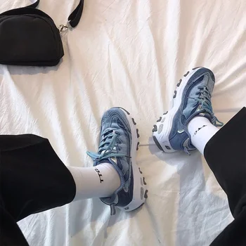 

2019 Spring Autumn Fashion Sneakers Women Shoes Running Shoes Outdoor Walking Shoes Woman Shoes blue MM-118