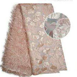 Жаккардовая ткань кружева 5 ярдов нигерийские кружевные ткани тканевая кисточка для одежды шелковистый бархат DYSTH23