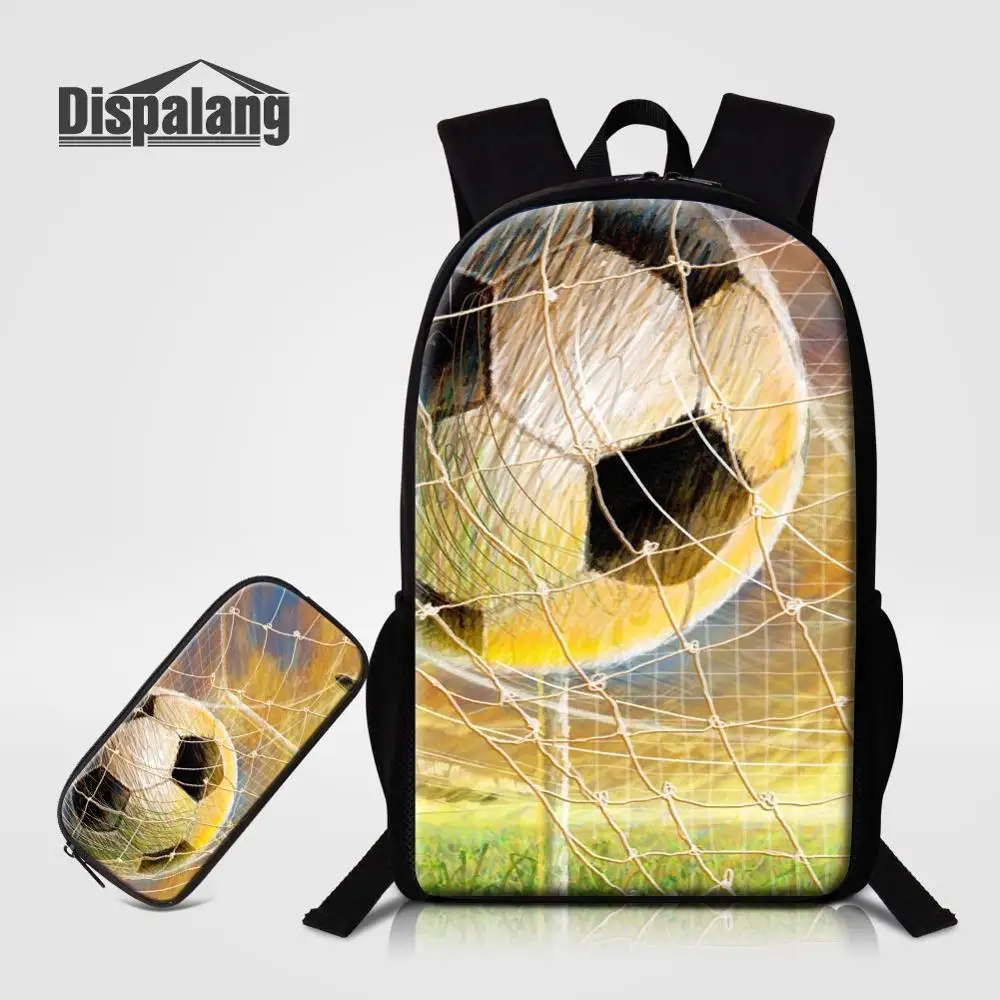 2 PCS Set25 Dispalang 2 шт./компл. рюкзак+ чехол для детей Новая акция школьные сумки для подростков индивидуальный дизайн мяч рюкзак ранец - Цвет: 2 PCS Set25