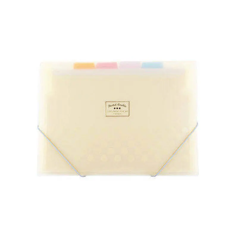 Frosted PP folder Expanding Wallet 8 layers inner Document organizer File folder A4 4 colors available Folder fog-like feeling - Цвет: Бежевый