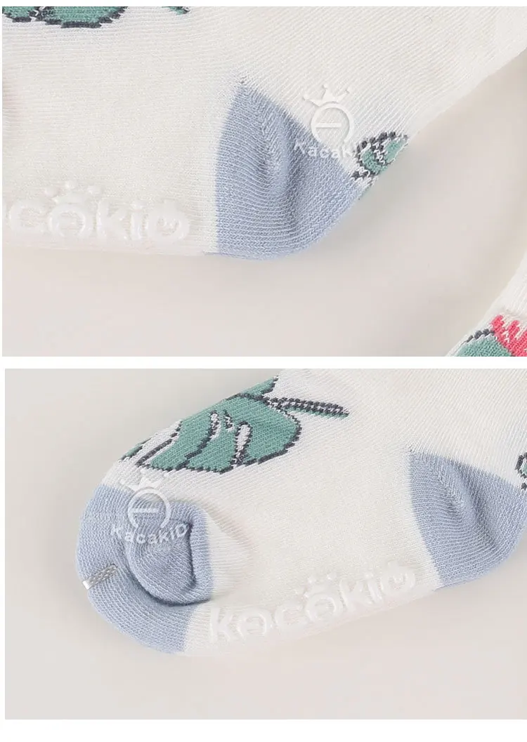 Весенние новые стильные детские носки хлопковые носки для мальчиков и девочек короткие Носки с рисунком кактуса нескользящие носки для малышей
