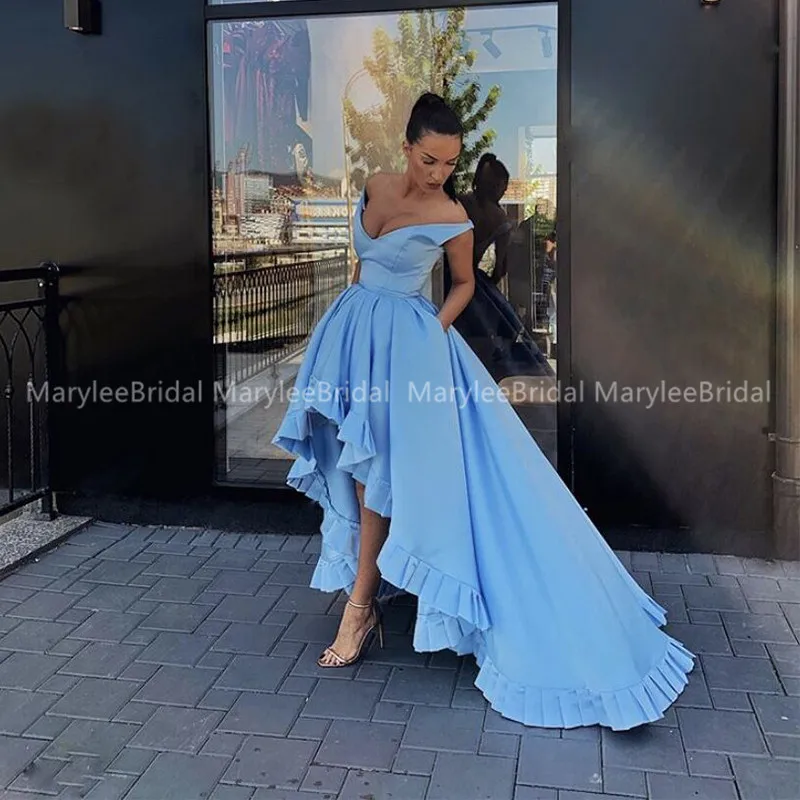 Dresses Short In Front Long In Back Blue