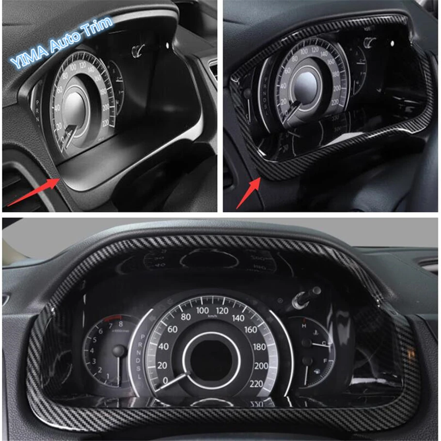 Lapetus Авто Стайлинг центральная консоль приборная панель приборная рамка Крышка отделка Подходит для Honda CRV CR-V 2012- ABS углеродное волокно