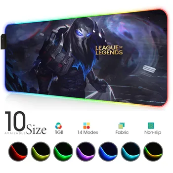 

League of legends RGB Mouse Pad Gamer Accessories Large LED MousePad XXL Gaming Desk Mat PC Desk Play Mat with Backlit laptop